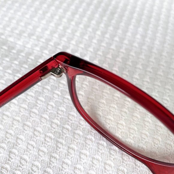 Blue Light Blocking Glasses - Red/Clear Frames - Small - Amelia - Picture 3 of 4